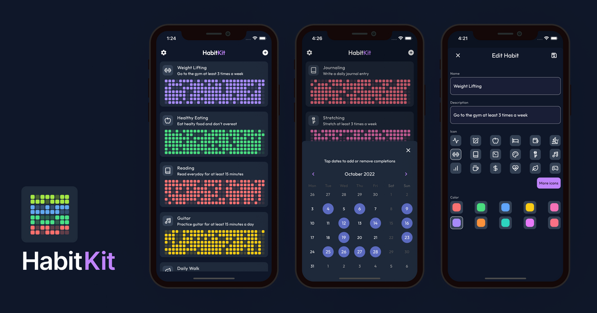 HabitKit,易上手的習慣記錄 App,幫助自己養成好習慣